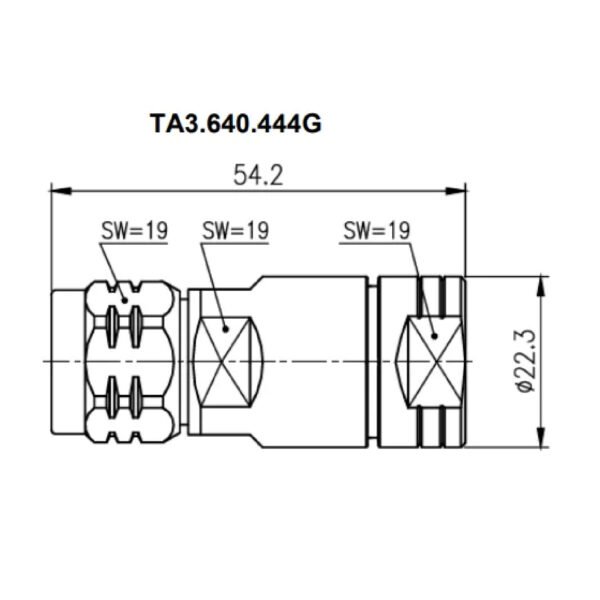 N Macho para cable coaxial de 1/2'' Rigido - Imagen 3